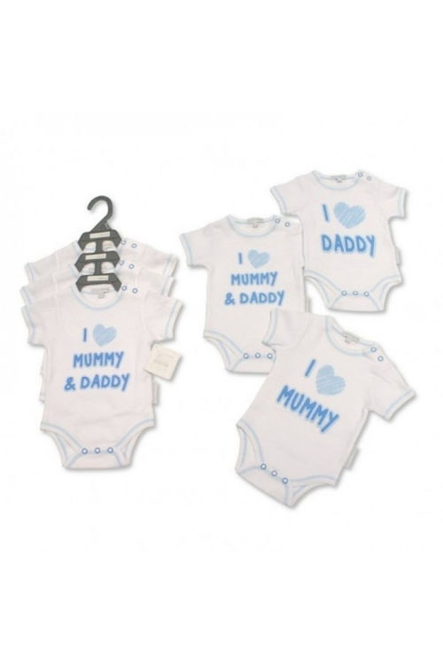 Picture of GP250981 I LOVE THREE PACK BABYGROWS